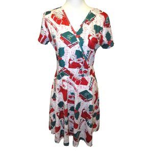 For G & PL Lightweight Christmas Print A-Line Dress Size L